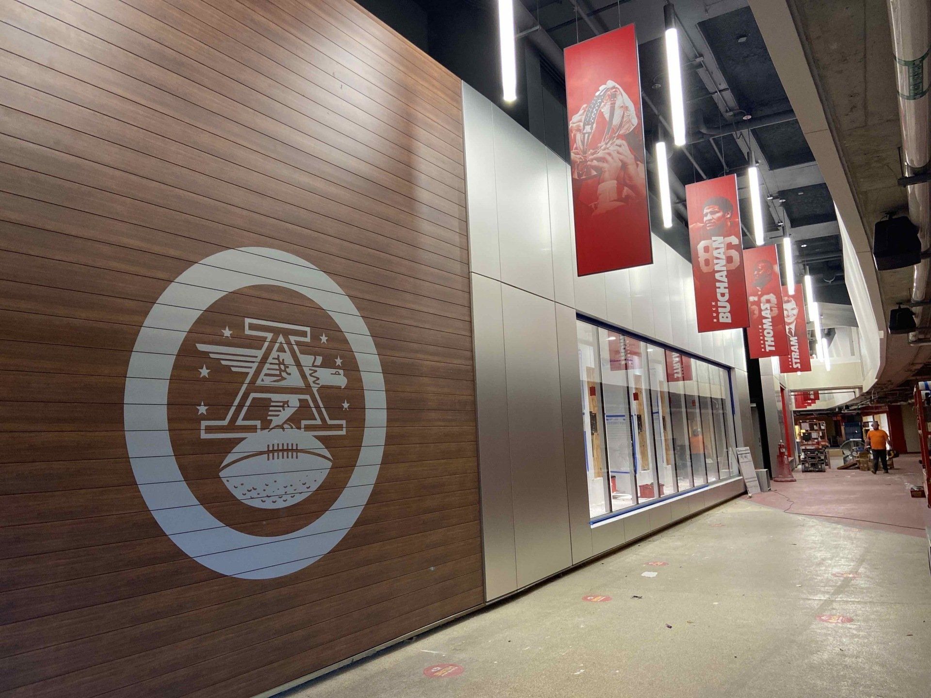 A wooden wall with the letter a on it