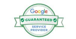 Google Guaranteed Service Provider badge in green and white.