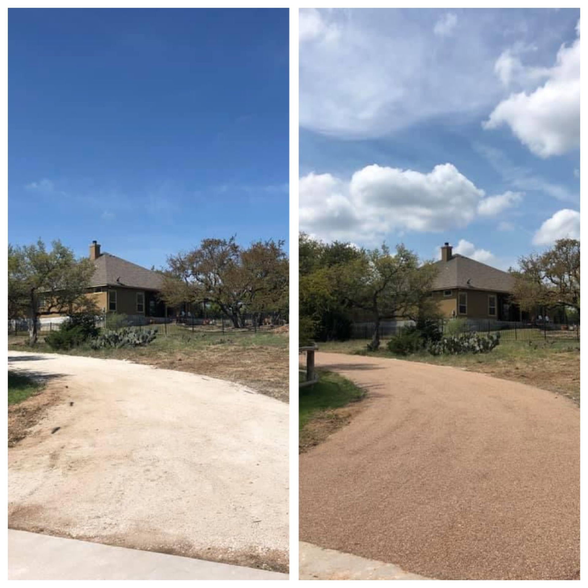 Chip seal before and after