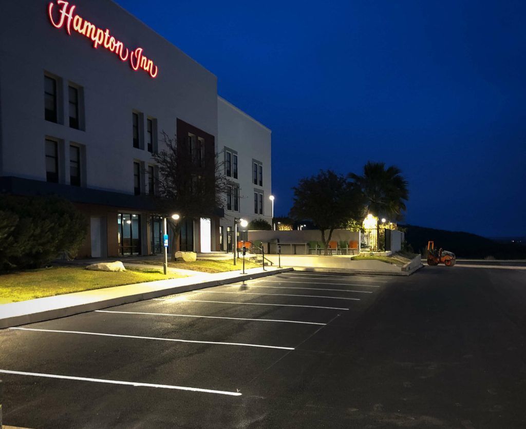 Parking lot striping