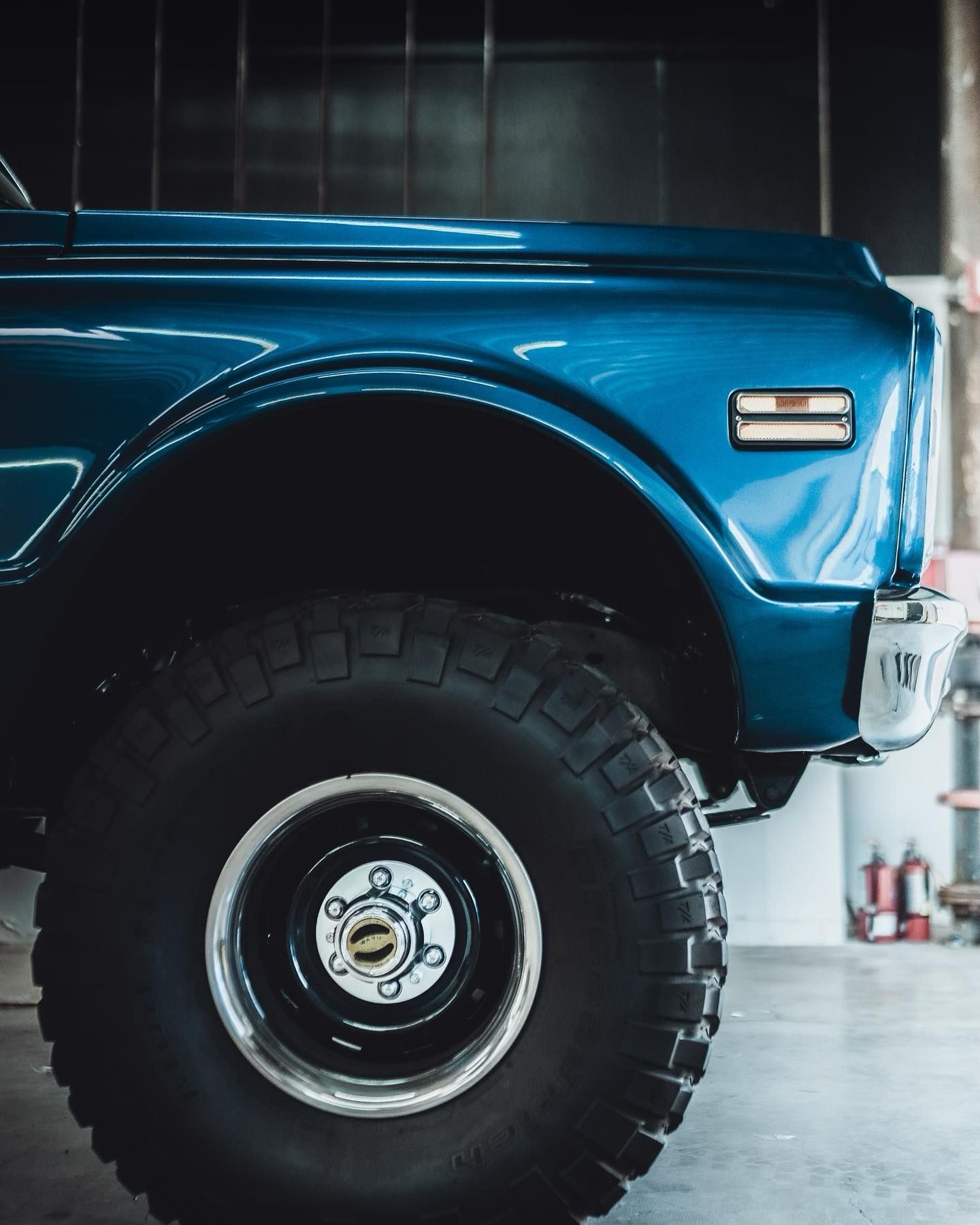 Blue Bronco wheel