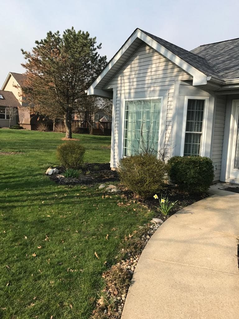 Mulch installation before