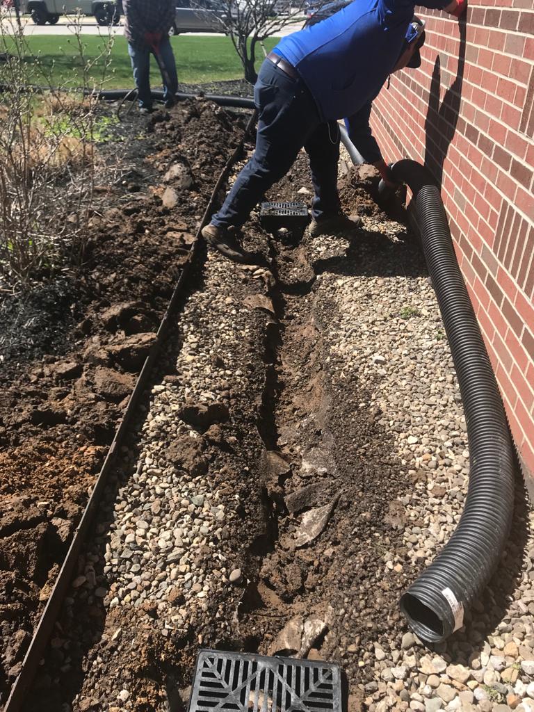 Drain installation before