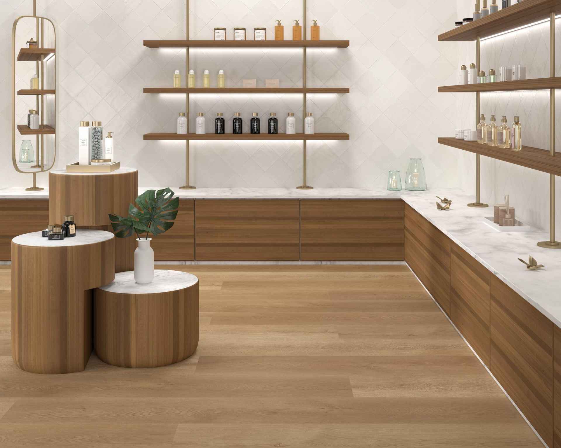 Tabarca Blanco Mate - Roble Miel (Floor)