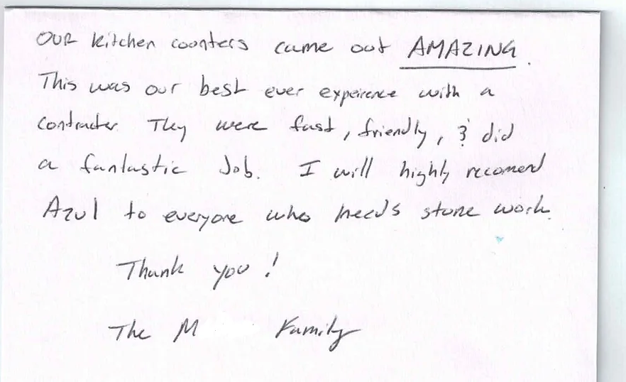 A handwritten note that says 