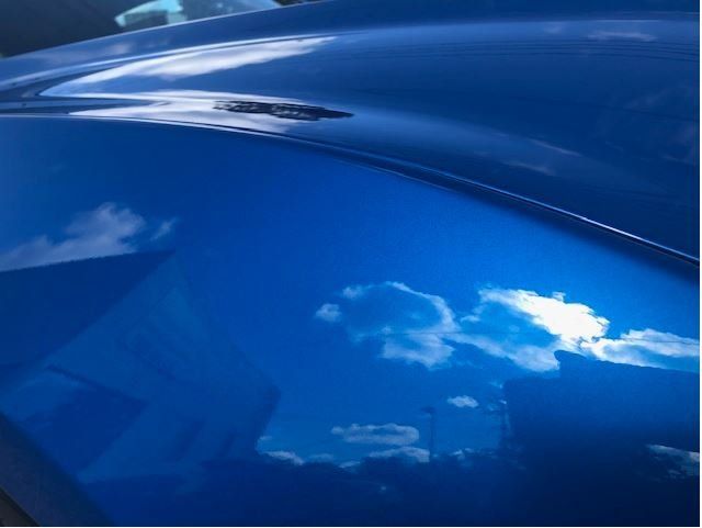 blue mustang paint correction project