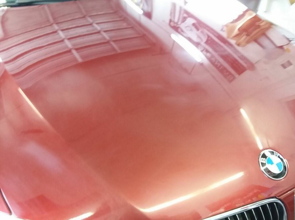 red BMW paint correction project