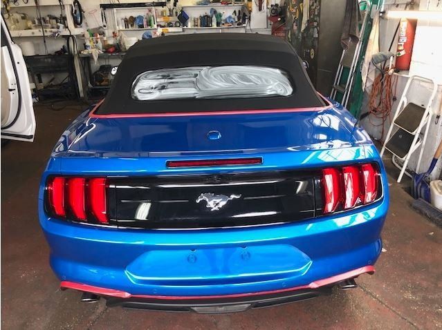 blue mustang convertible