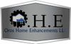 Logo: Silver hexagon with gear/house icon, black