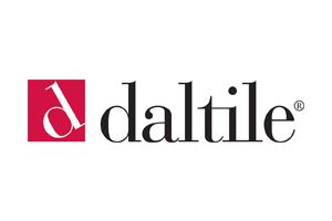 Daltile logo with white “daltile” text beside a red square icon with a stylized white “d”