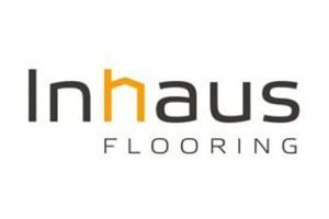 Inhaus Flooring logo with black and orange text on a white background