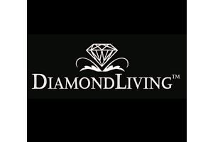DiamondLiving logo on a black background with a white diamond icon and text