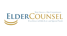 Logo for ElderCounsel: “Elder Counsel” and a gold arched design, tagline “Excellence in Elder Law and Special Needs.”