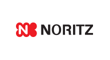 Logo for Noritz: red cloud symbol with white