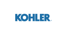 Kohler logo in blue text on a white background.