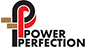 Logo with a stylized "P" in red and black, with "POWER PERFECTION" text.