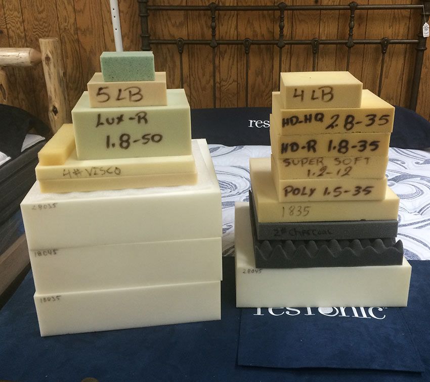 Custom foam sample materials