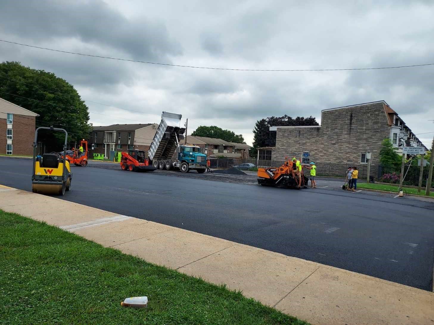 commercial parking lot paved