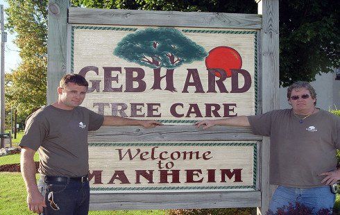 Gebhard & Son Tree Service sign board
