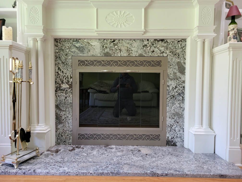 Elegant living room fireplace