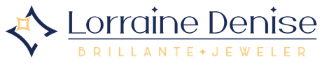 Logo of "Lorraine Denise, Brillant&eacute; + Jeweler" with a star-shaped icon.