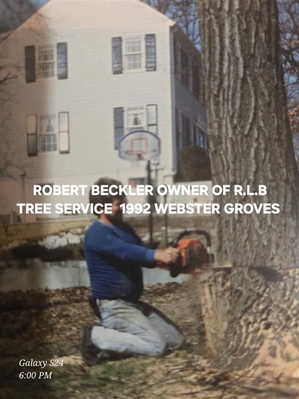 Robert Beckler owner of RLB Tree Service 1992 Webster Groves.