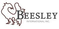 Beesley International Inc. logo with maroon bird and brown text on white background