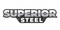 Superior Steel logo in bold black and gray metallic text on a white background