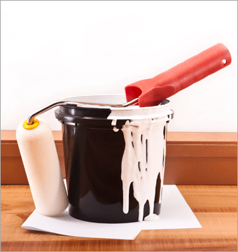 paint bucket and roller