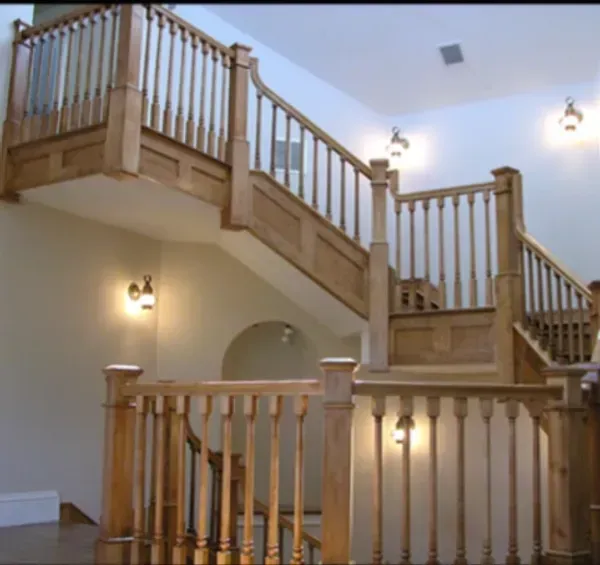 Stairs with Wood Railings
