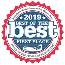 A badge that says best of the best first place