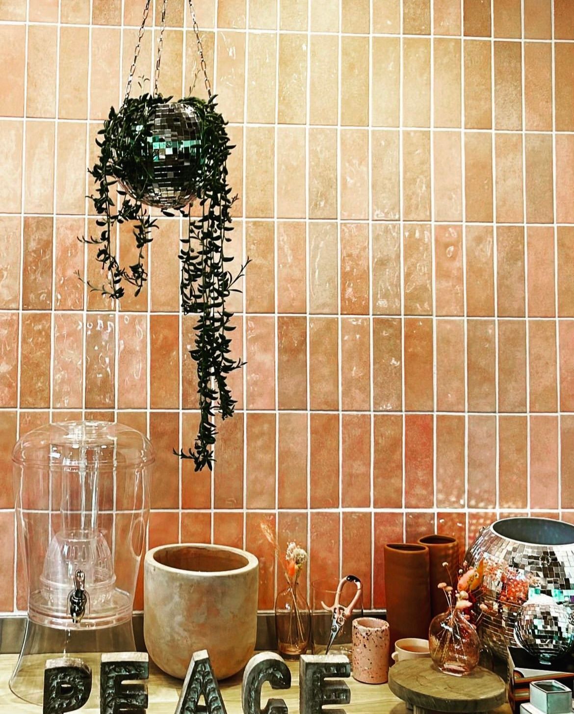 Decoration with peace word