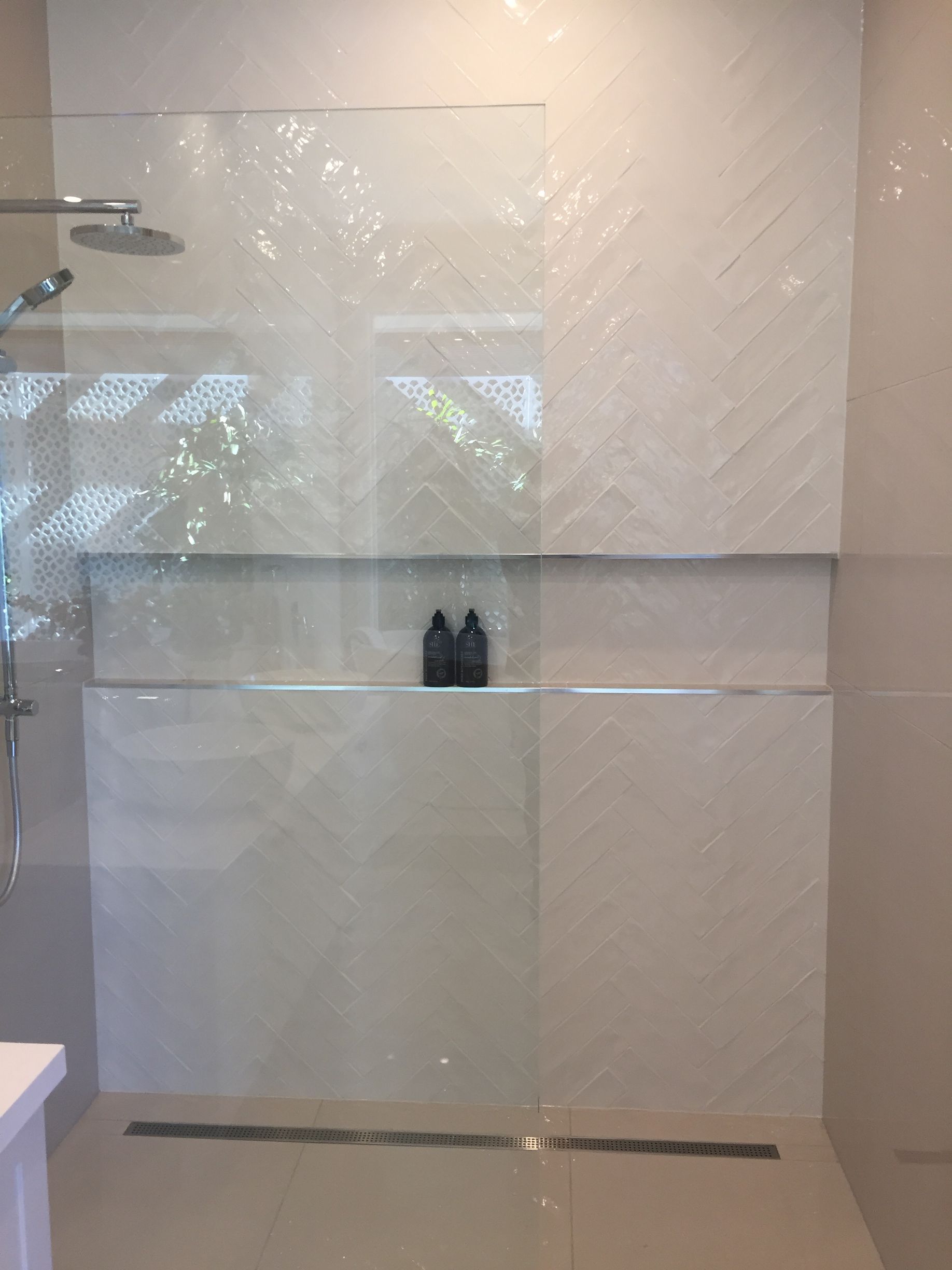 Restroom with glass door