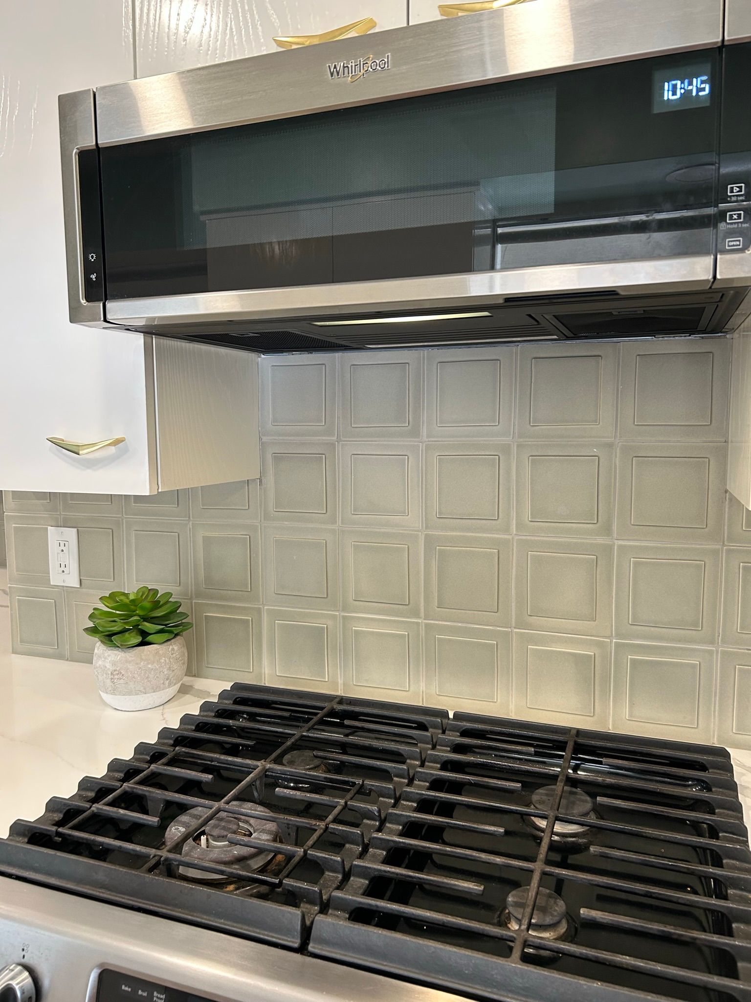 Kitchen with gas stove