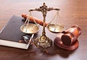 Law gavel and scale