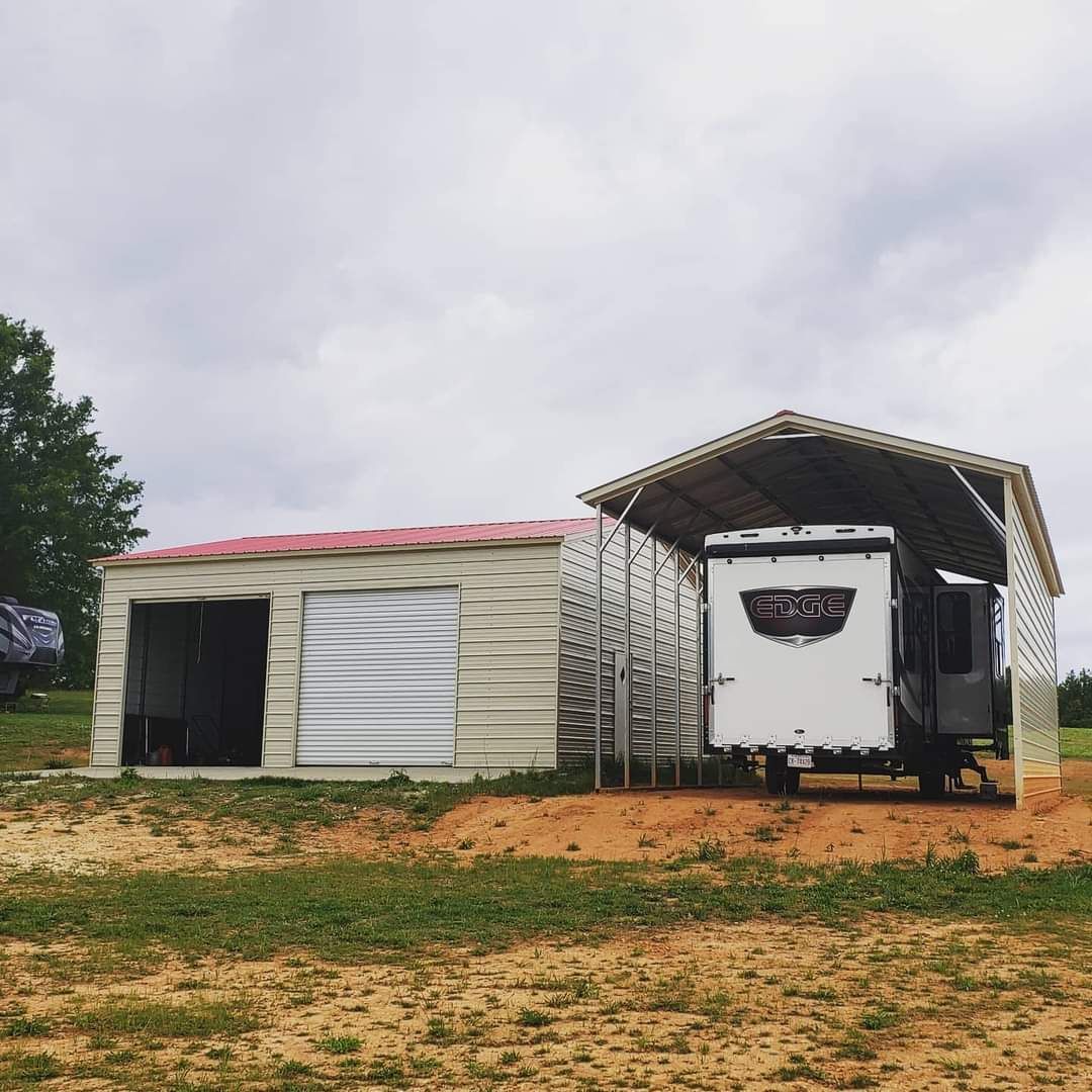 metal bard with parking