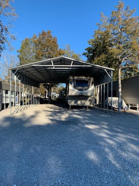 RV cover with double legs