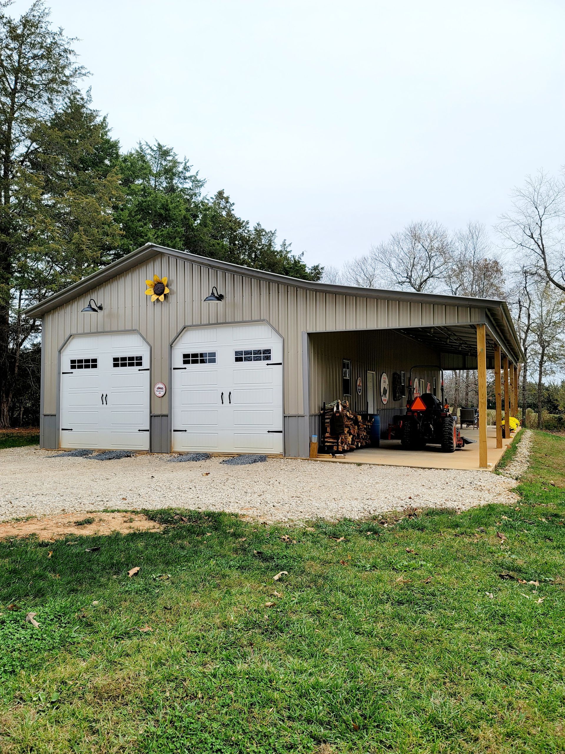 Metal barn garage