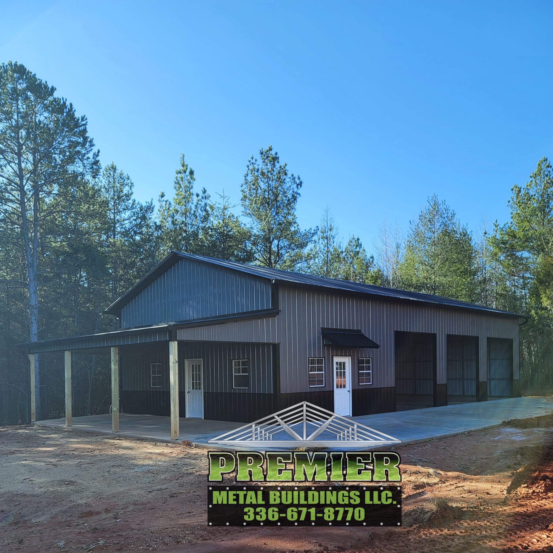 A large metal building