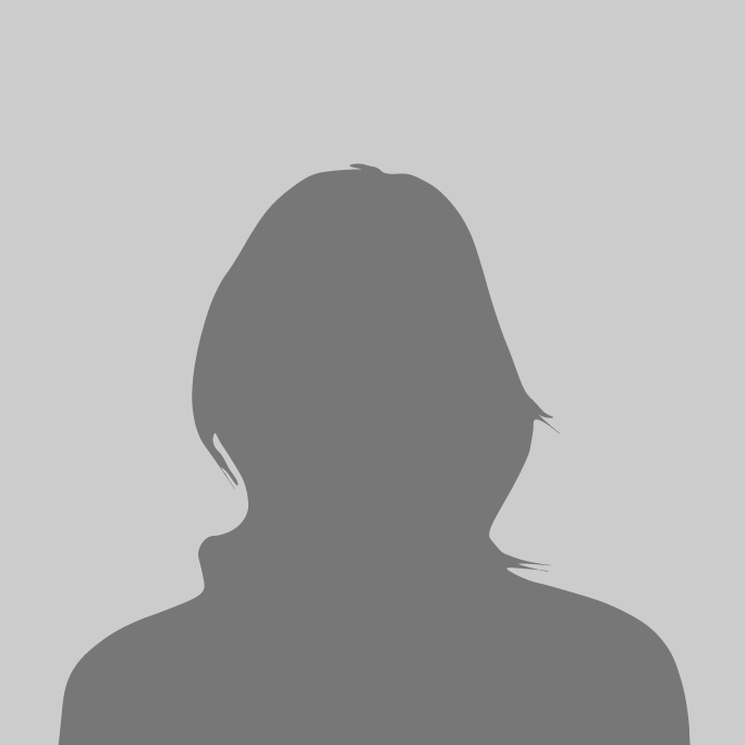 A silhouette of a woman without a face on a gray background.