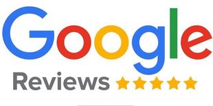 Google Reviews logo with five gold stars.