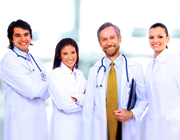 Doctors on white coats