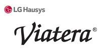 LG Hausys Viatera logo in black and red on a white background