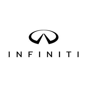 Infiniti logo in black on a white background