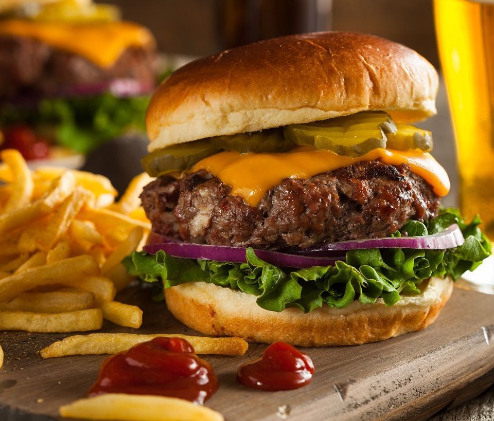 burger and fries