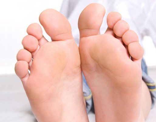 Pair of clean feet