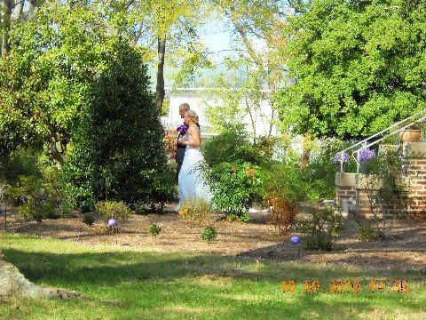 Bride walking with her father