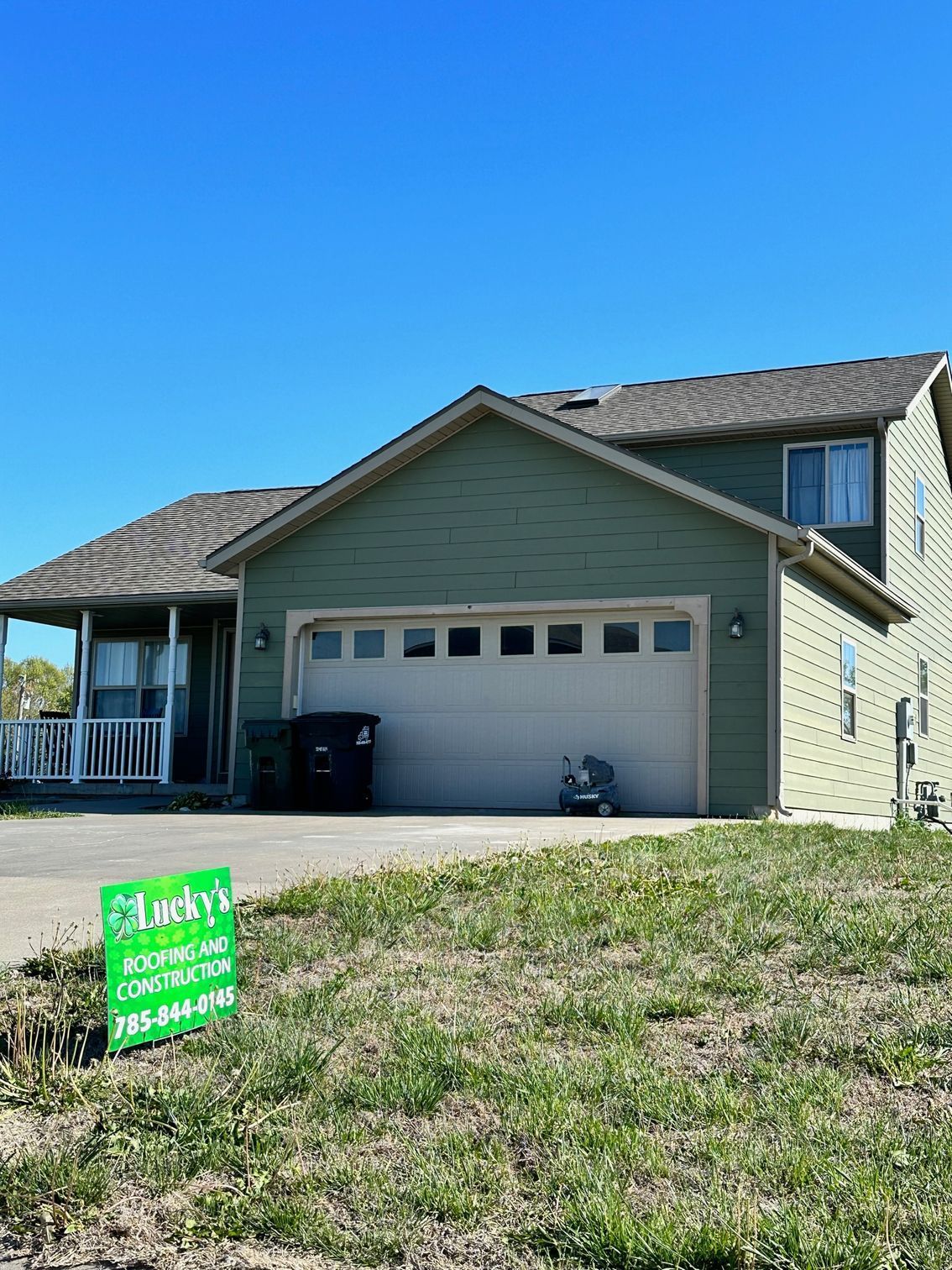 garage roofing project