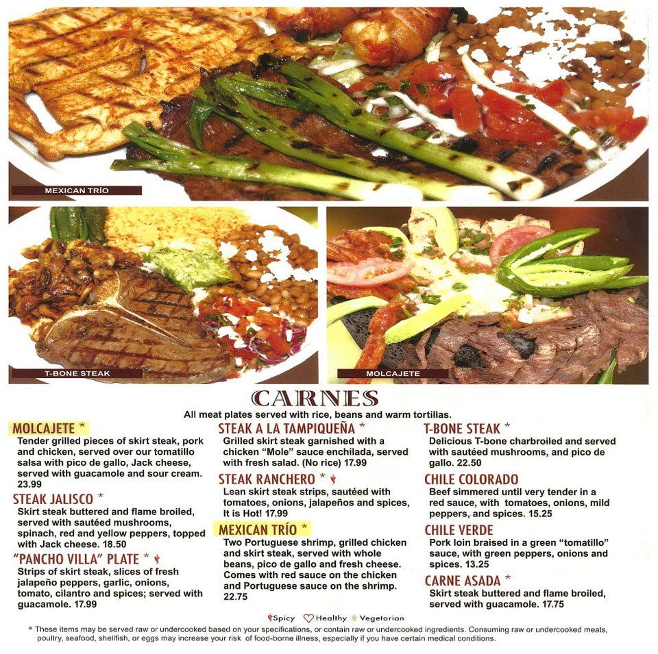 Carnes menu