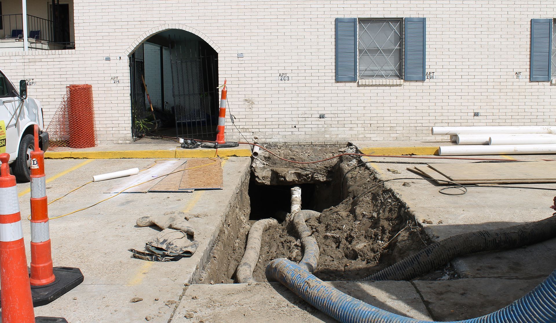 Underslab plumbing repairs